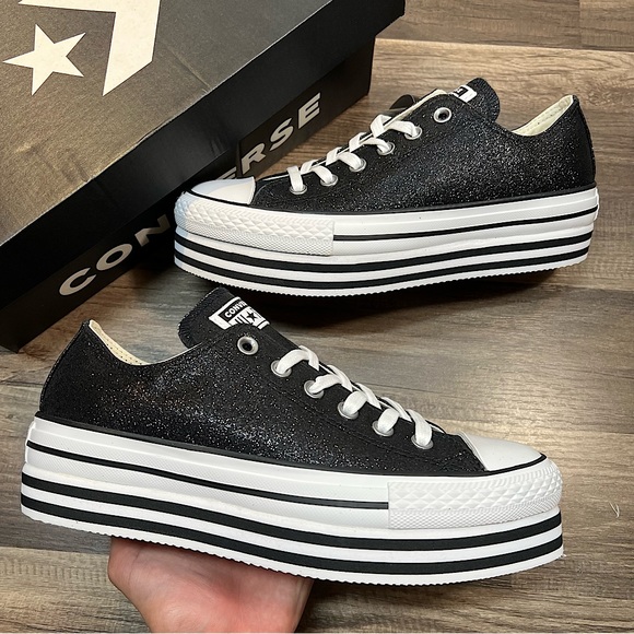 Converse Chuck Taylor All Star Platform Layer Ox Glitter - Picture 1 of 5